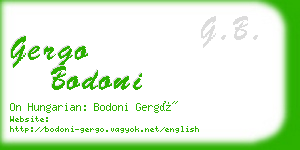 gergo bodoni business card